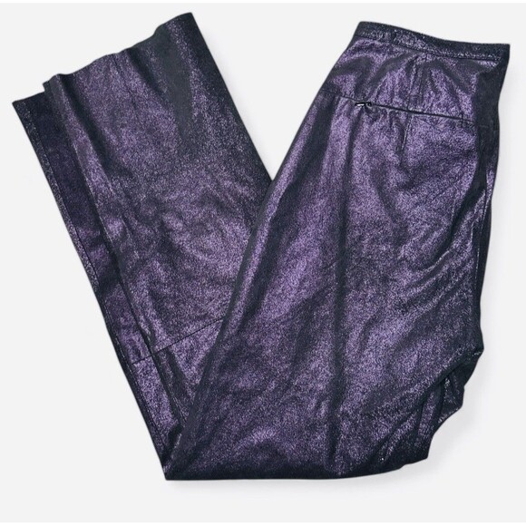 Venus Williams By Wilsons Leather 2 Pc Set Jacket Sz S & Pants Puple Size 4 Y2K - Picture 7 of 10